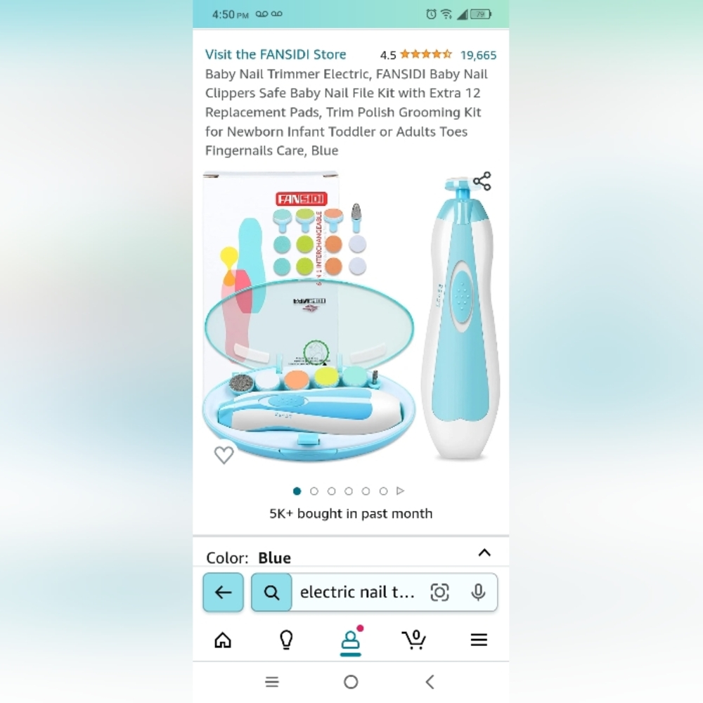 Electric nail trimmer for babys